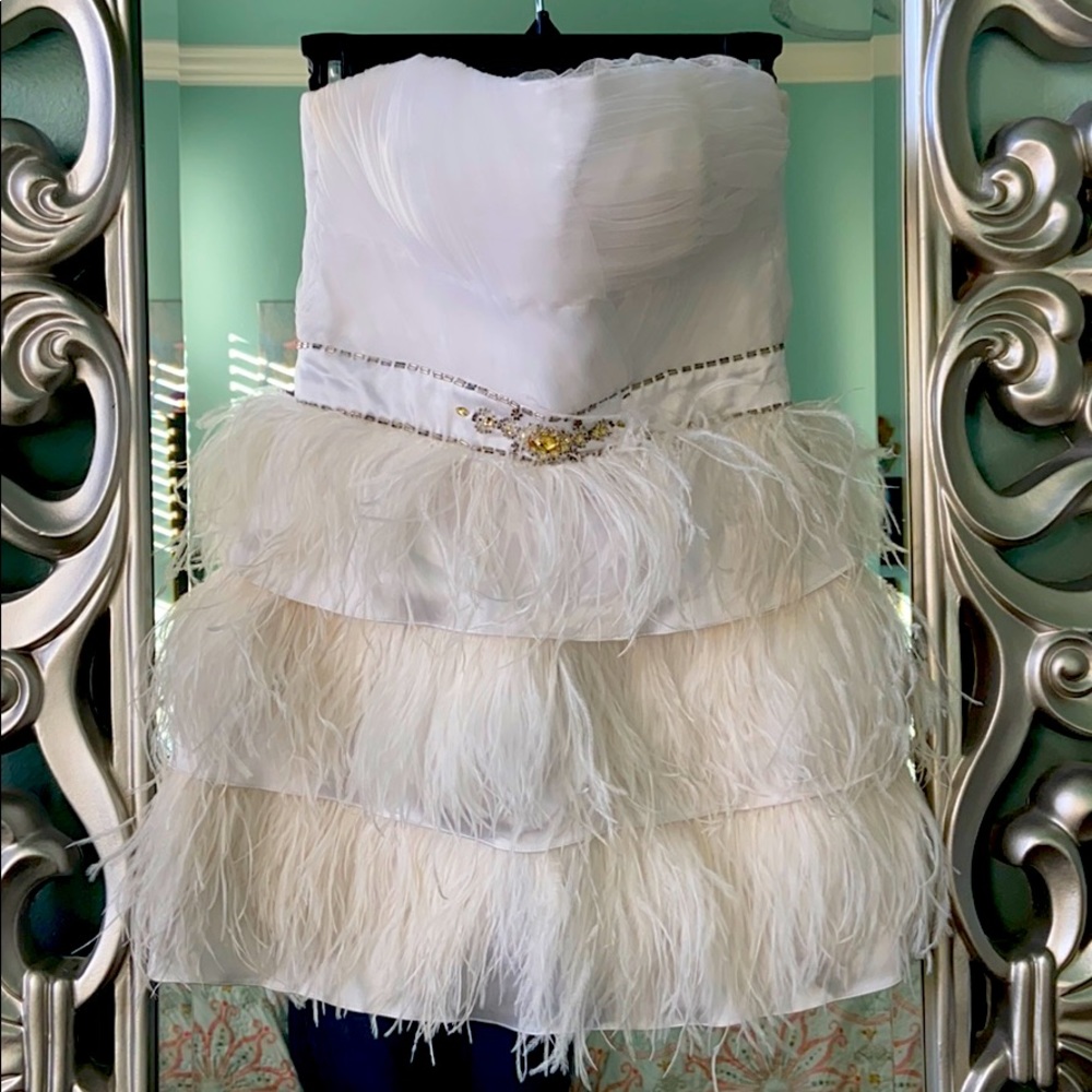 White feather dress